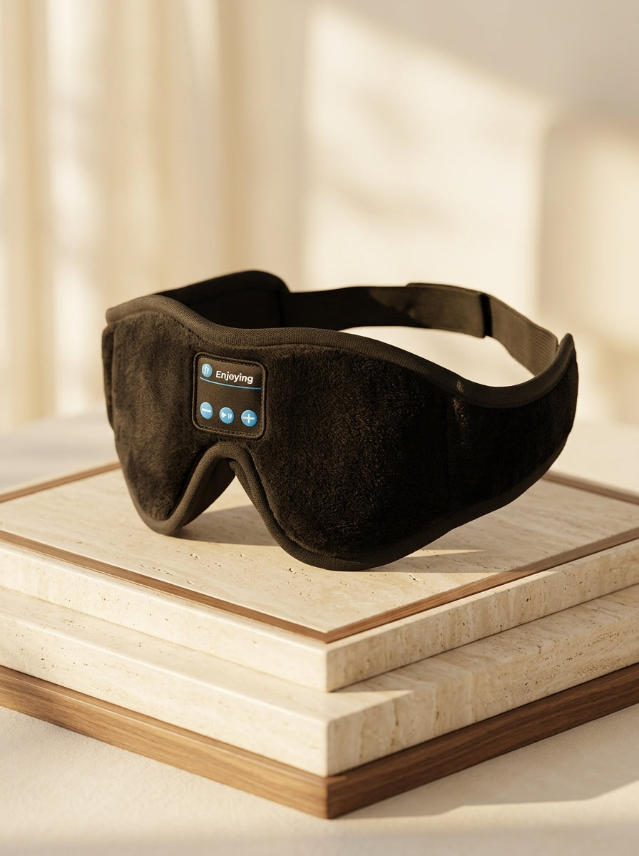 Dusk To Dawn Bluetooth Sleep Mask Headphones – 3D Contoured Eye Mask with Built-In HD Speakers