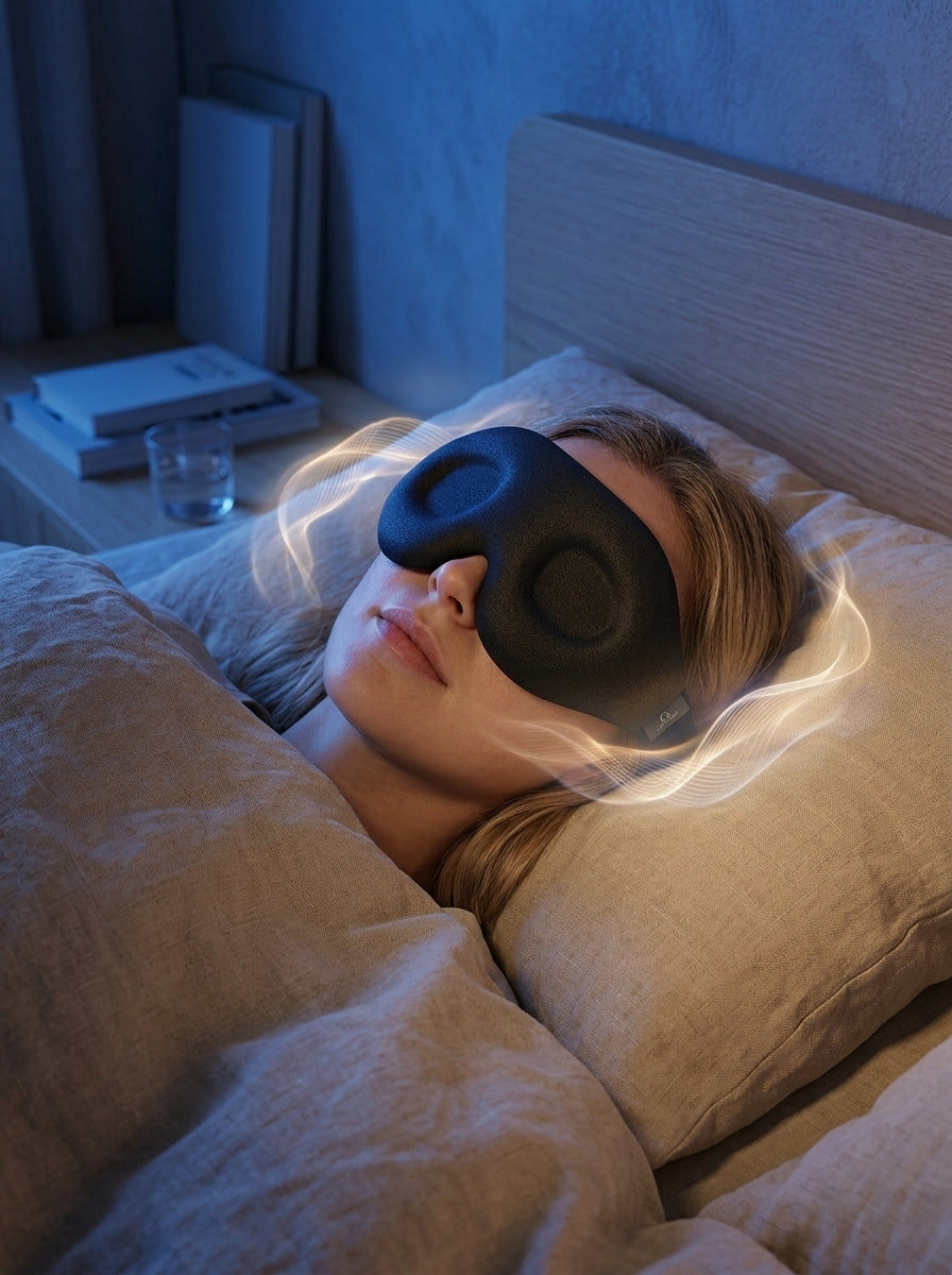 Dusk To Dawn 3D Contoured Sleep Mask – Complete Light-Blocking Eye Mask for Side Sleepers