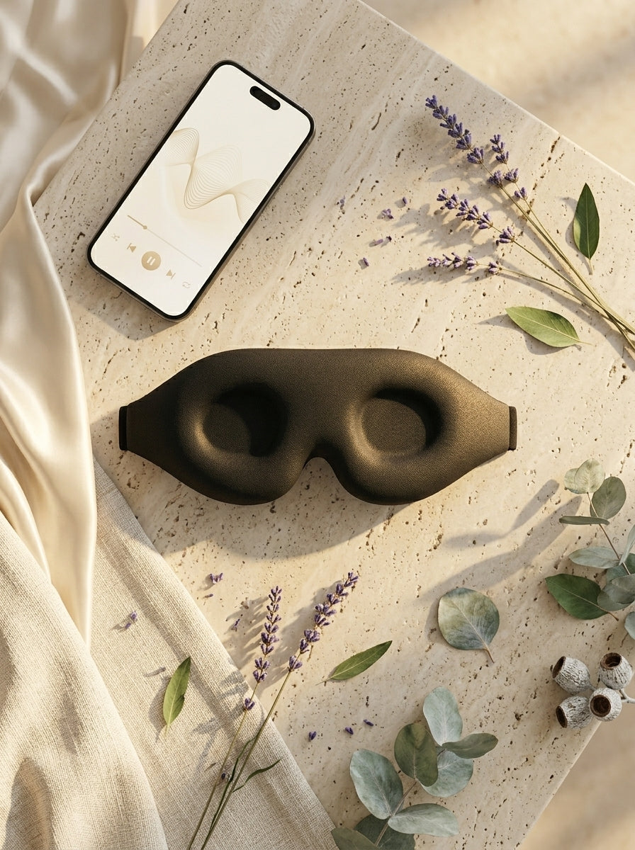 Dusk To Dawn 3D Contoured Sleep Mask – Complete Light-Blocking Eye Mask for Side Sleepers