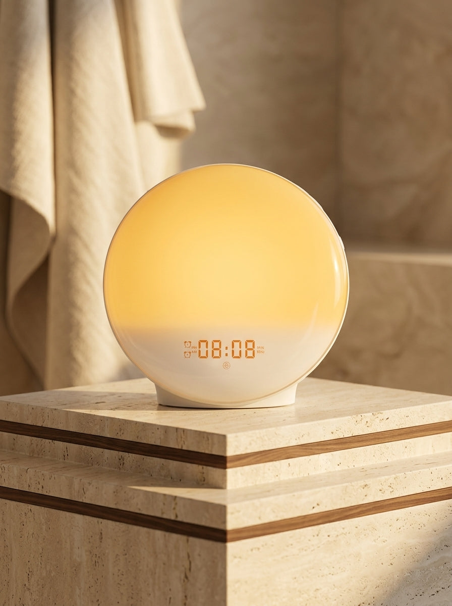 Dusk To Dawn Sunrise Alarm Clock – Wake-Up Light with Sunset Simulation, FM Radio &amp; Night Light