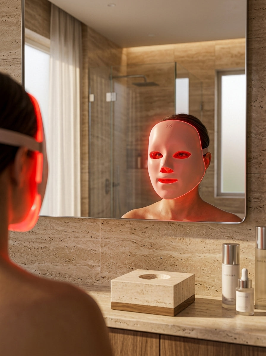 Dusk To Dawn 7-Colour LED Face Mask – Wireless Light Therapy for Skin Rejuvenation
